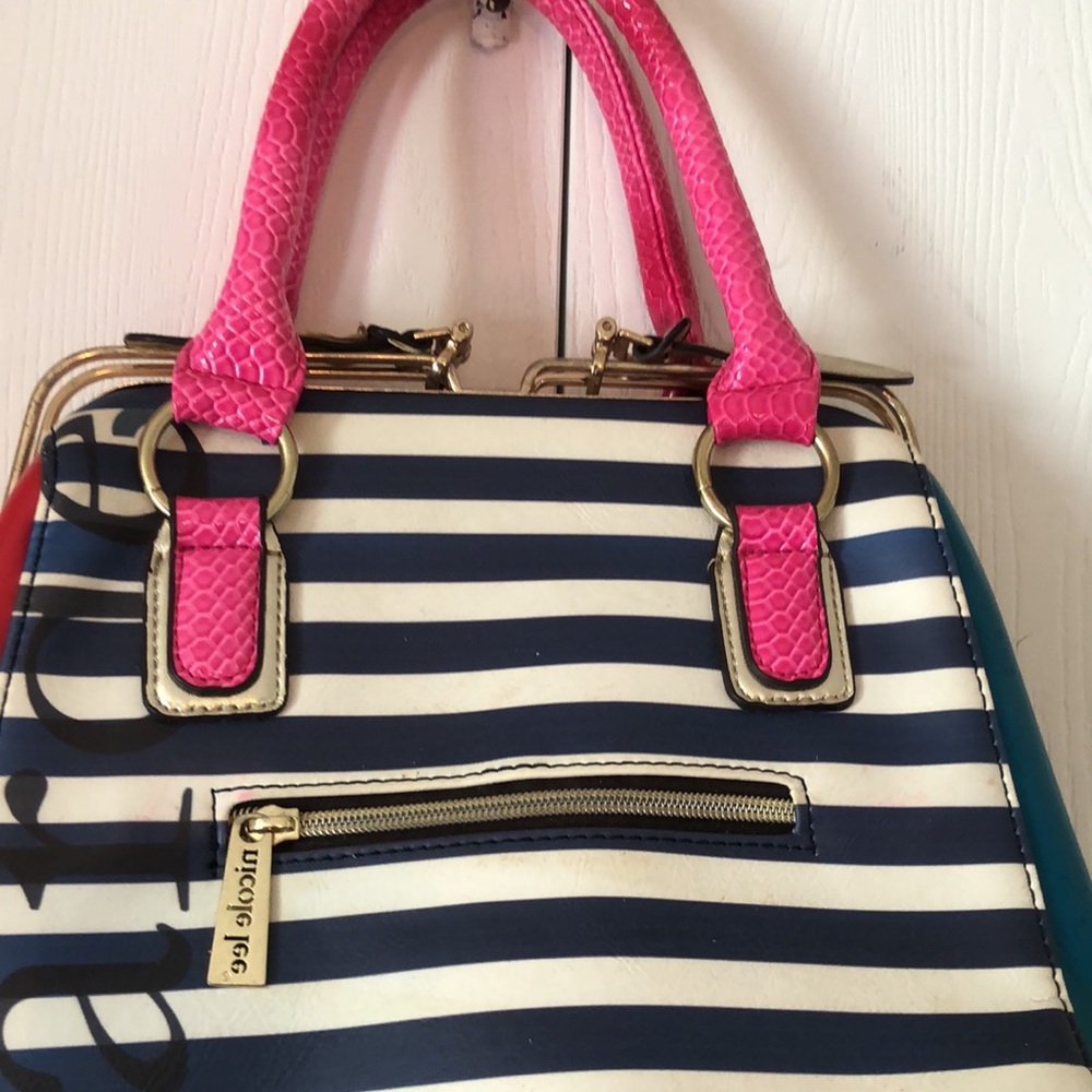 Women’s Nicole Lee Y2k rare artsy Unique USA clutch handbag purse - Picture 8 of 16